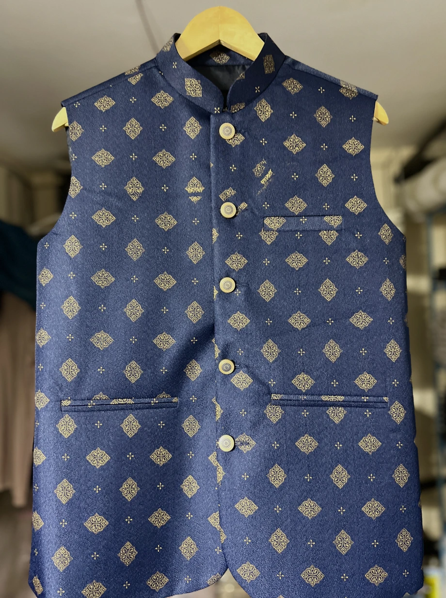 Kathan Afsan Print Navy Blue